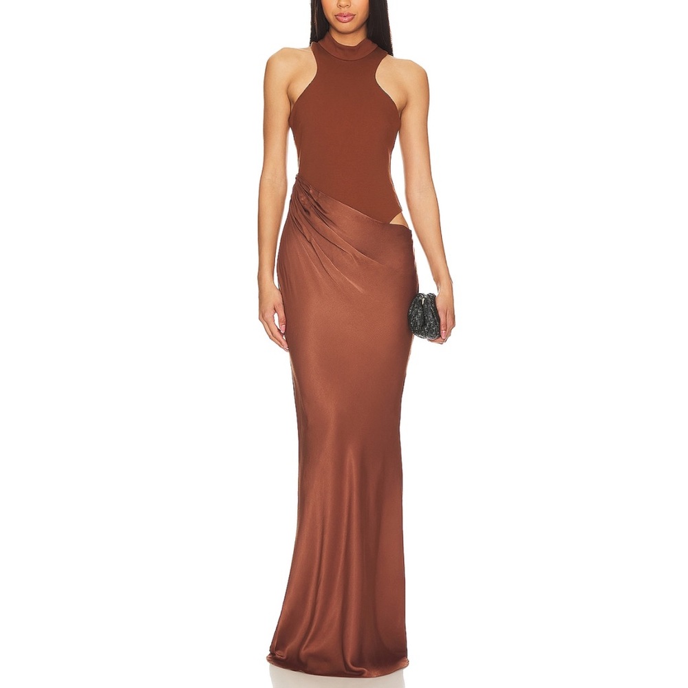 Camila Coelho Brown Maxi Dress